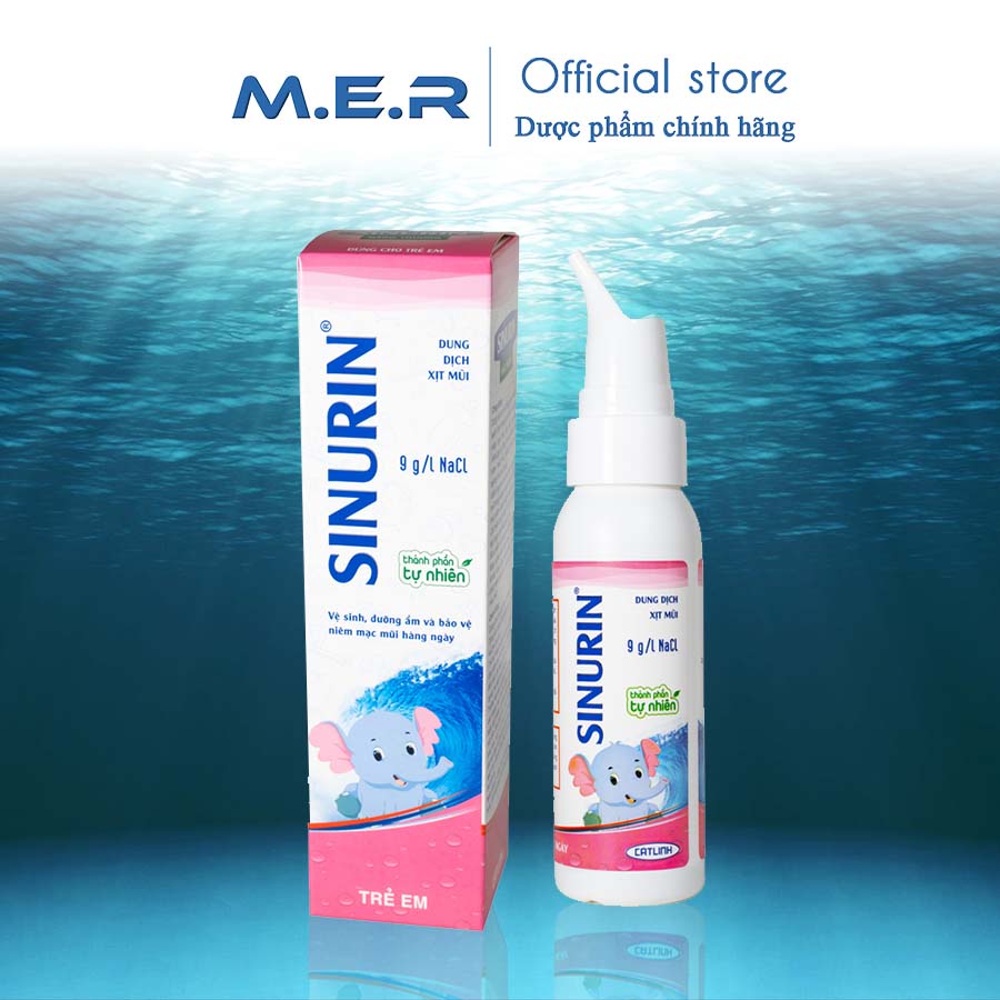 Xịt nước muối biến đẳng trương và ưu trương Sinurin