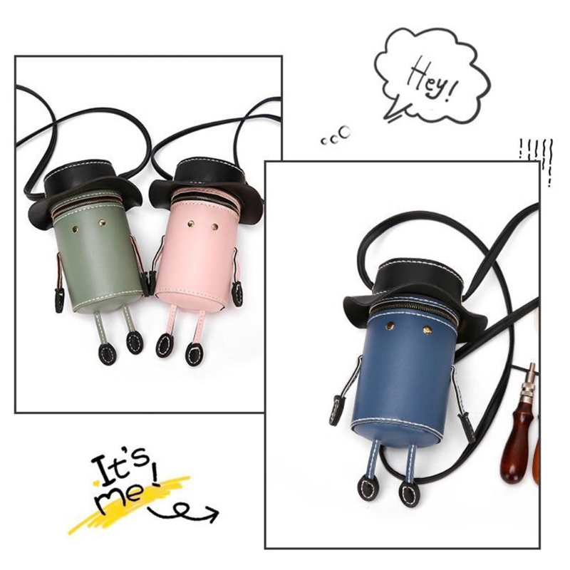 Túi Đeo Chéo Handmade, Tự Khâu Tay Sẵn Đường Chỉ May Hình Cao Bồi Siêu Đáng Yêu Làm Quà Tặng