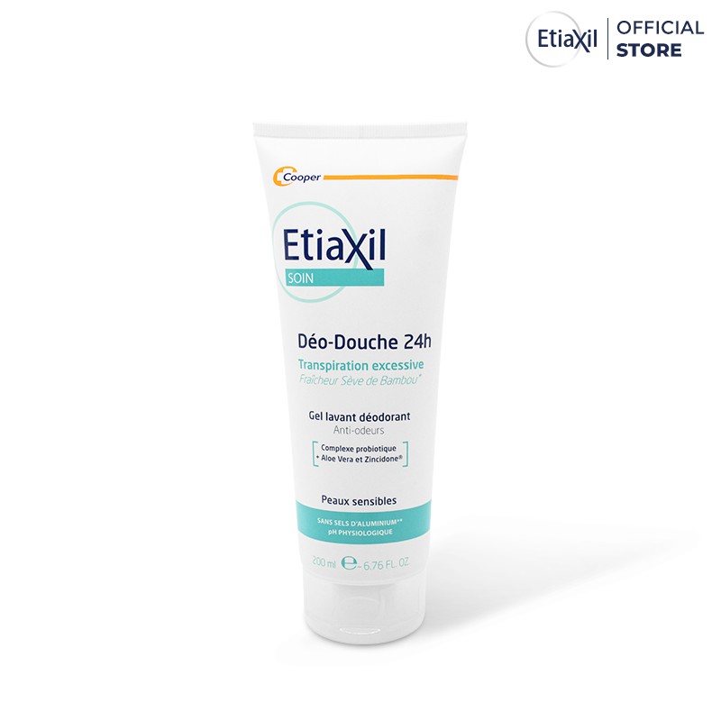 Gel Tắm Làm Sạch và Khử Mùi 2 in 1 Etiaxil Déo-Douche 24h 200ML