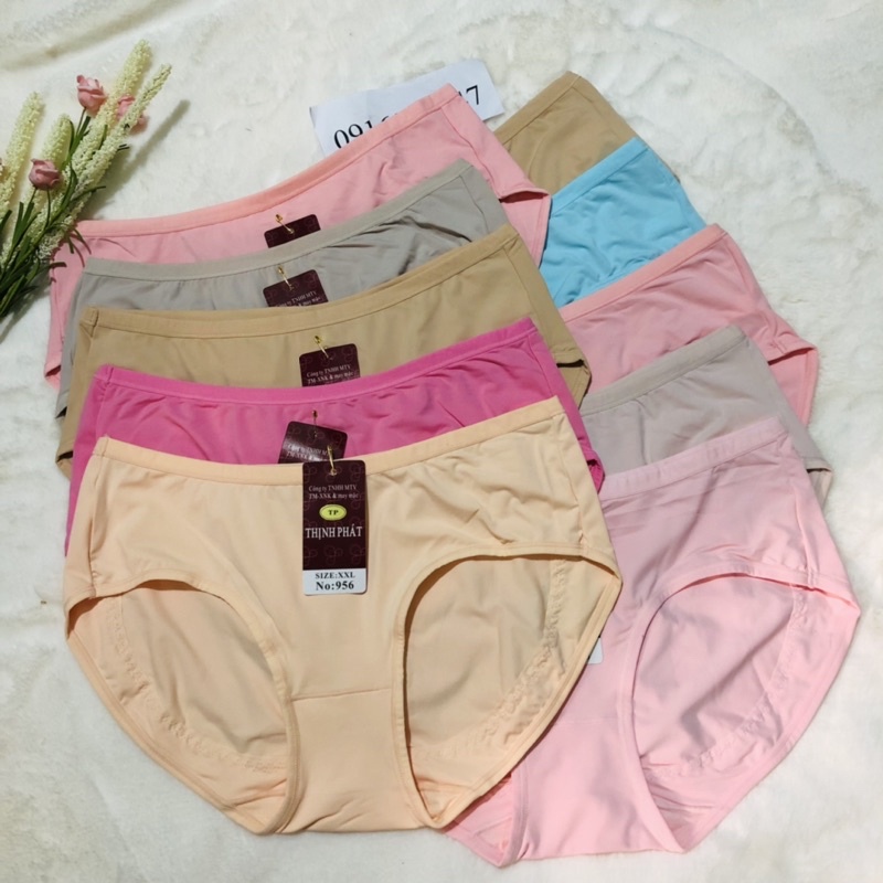 Set 5 Quần lót nữ Thịnh Phát thun lạnh nâng mông, quần chíp nữ size lớn