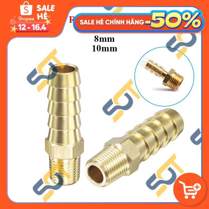 [NỐI ỐNG MỀM] Ren ngoài G 1/8 (9.6) DN6 khớp nối ống nhựa &amp; PU đuôi chuột - Đồng (male airline horse connector) Béc Búp