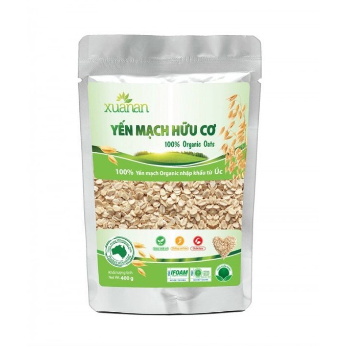 Yến Mạch Hữu Cơ Organic Xuân An 400gr( Tặng Gói Yến Mạch 180gr)