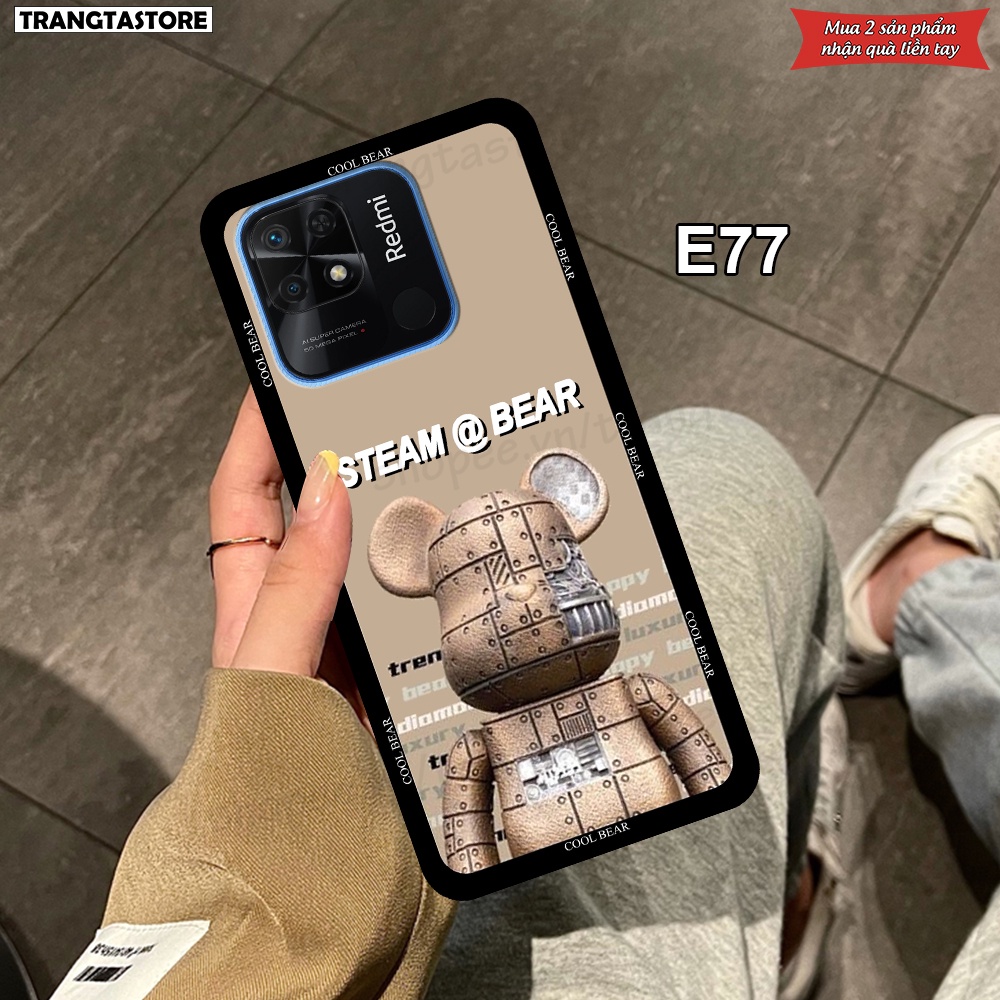 Ốp Xiaomi Redmi 9C - Redmi 10C - Redmi 10A in hình gấu Bearbrick,Metal Style,Doremon siêu dễ thương chất lượng
