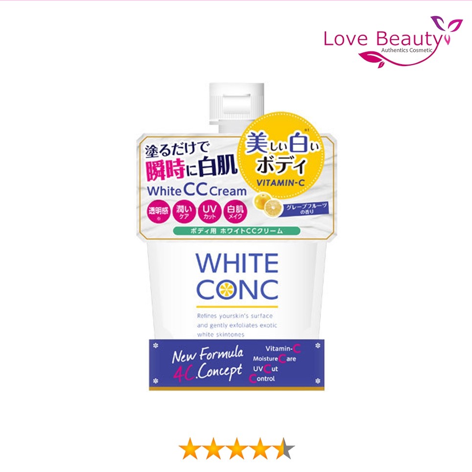 Sữa dưỡng thể trắng da Body CC Cream Vitamin C White ConC Nhật Bản