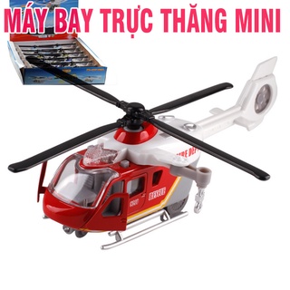Máy bay trực thăng mô hình đồ chơi trẻ em tỉ lệ 1:32 bằng hợp kim có âm thanh và đèn