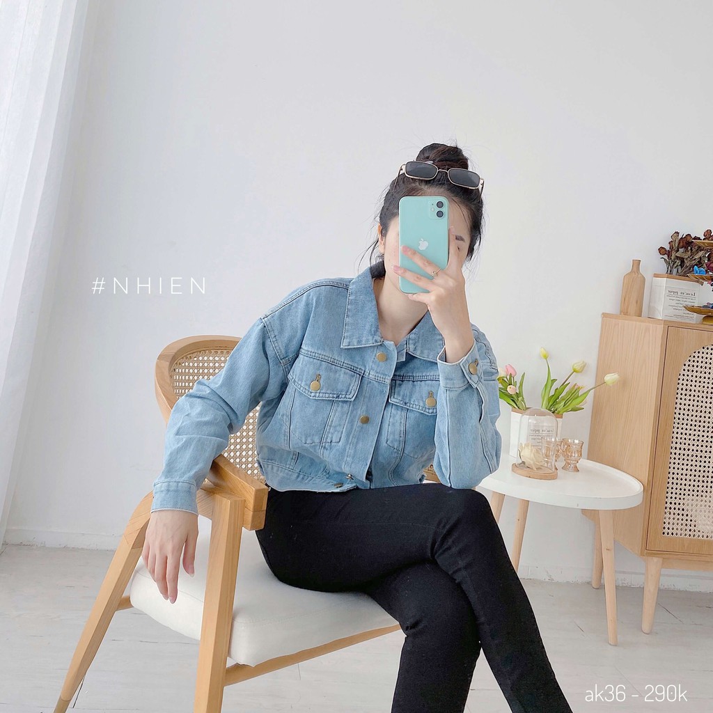 Áo Khoác Jeans Thêu_Nhienvintage AK36 | BigBuy360 - bigbuy360.vn