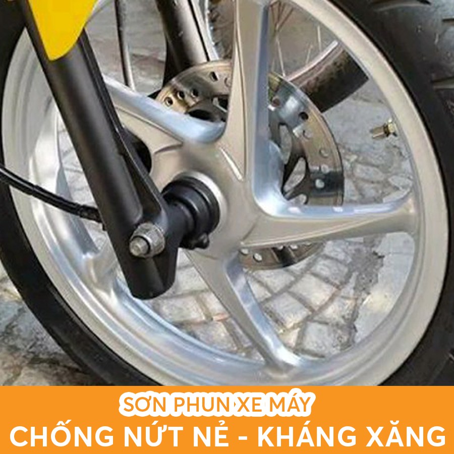 Y3 _Chai sơn xịt sơn xe máy Samurai Y3* màu bạc ánh kim - Silver Metallic Yamaha