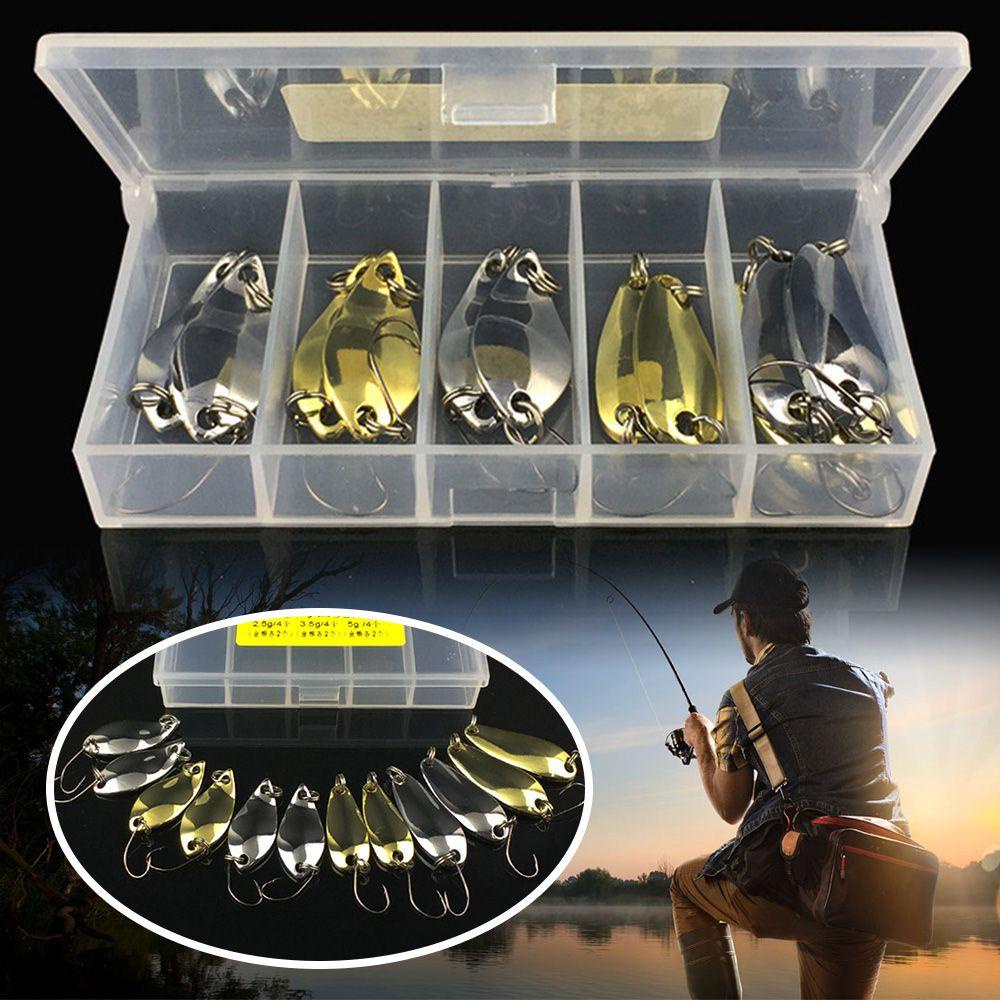 MUVAKO Hộp 12 Mồi Giả Câu Cá 2.5 / 3.5 / 5g Bằng Kim Loại