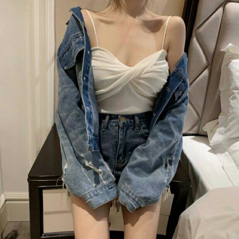 áo croptop xoắn ngực