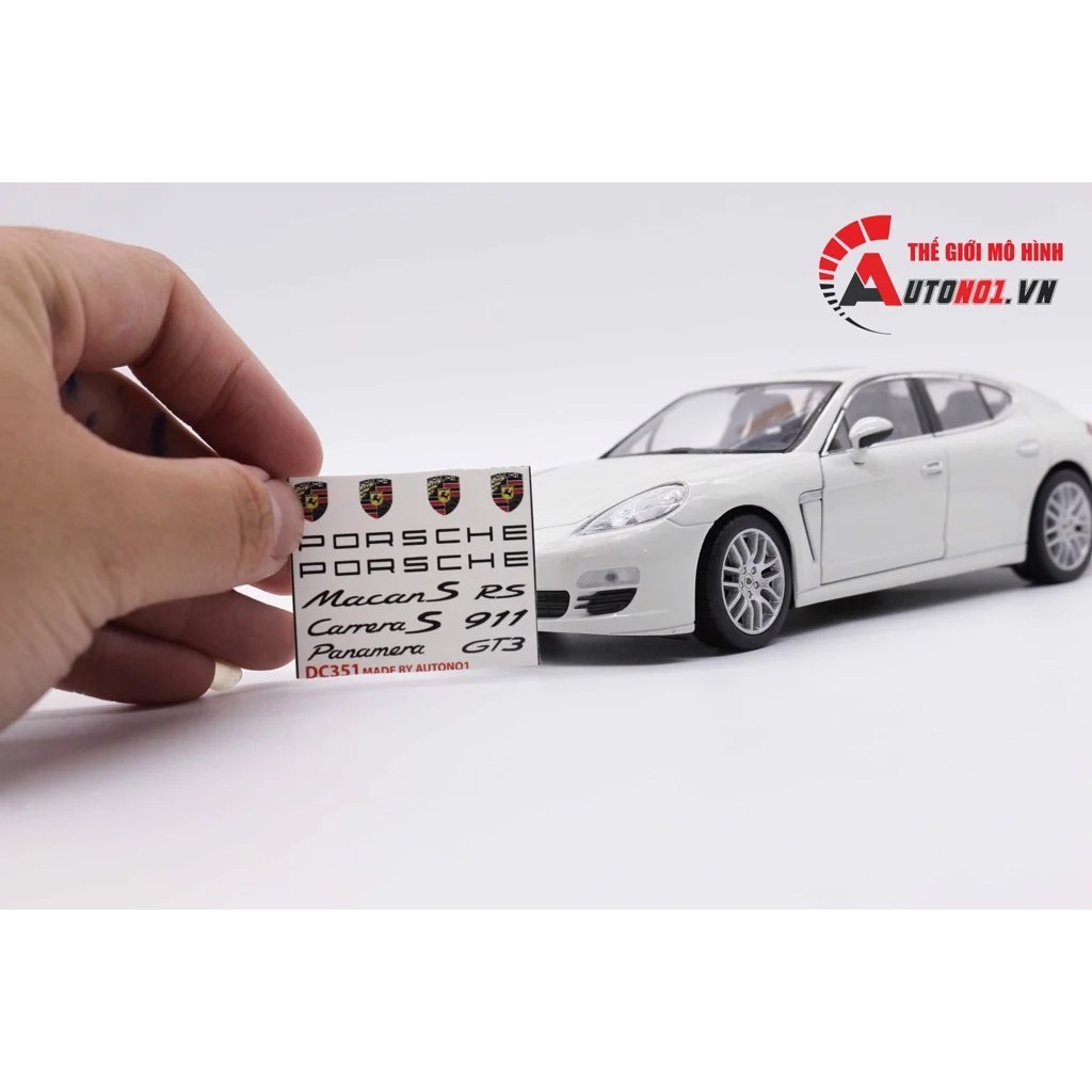 DECAL NƯỚC PORSCHE CHO Ô TÔ TỈ LỆ 1:24 AUTONO1 DC351