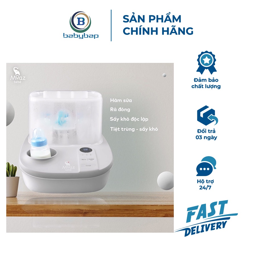 Máy Tiệt Trùng Sấy Khô Và Hâm Sữa Moaz Bébé Đa Năng MB-005