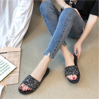 Dép Bệt Nữ Đính Đá Kim Sa