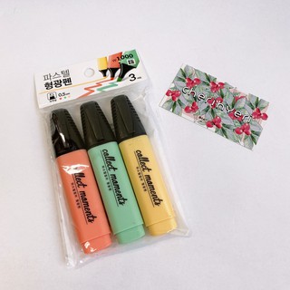 [DAISO] Bút highlight 3 màu pastel
