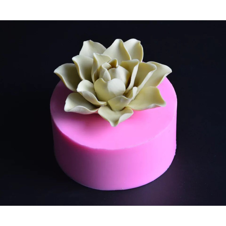 Khuôn rau câu 4D silicone Hoa sen nhú (Kích thước 11cm)