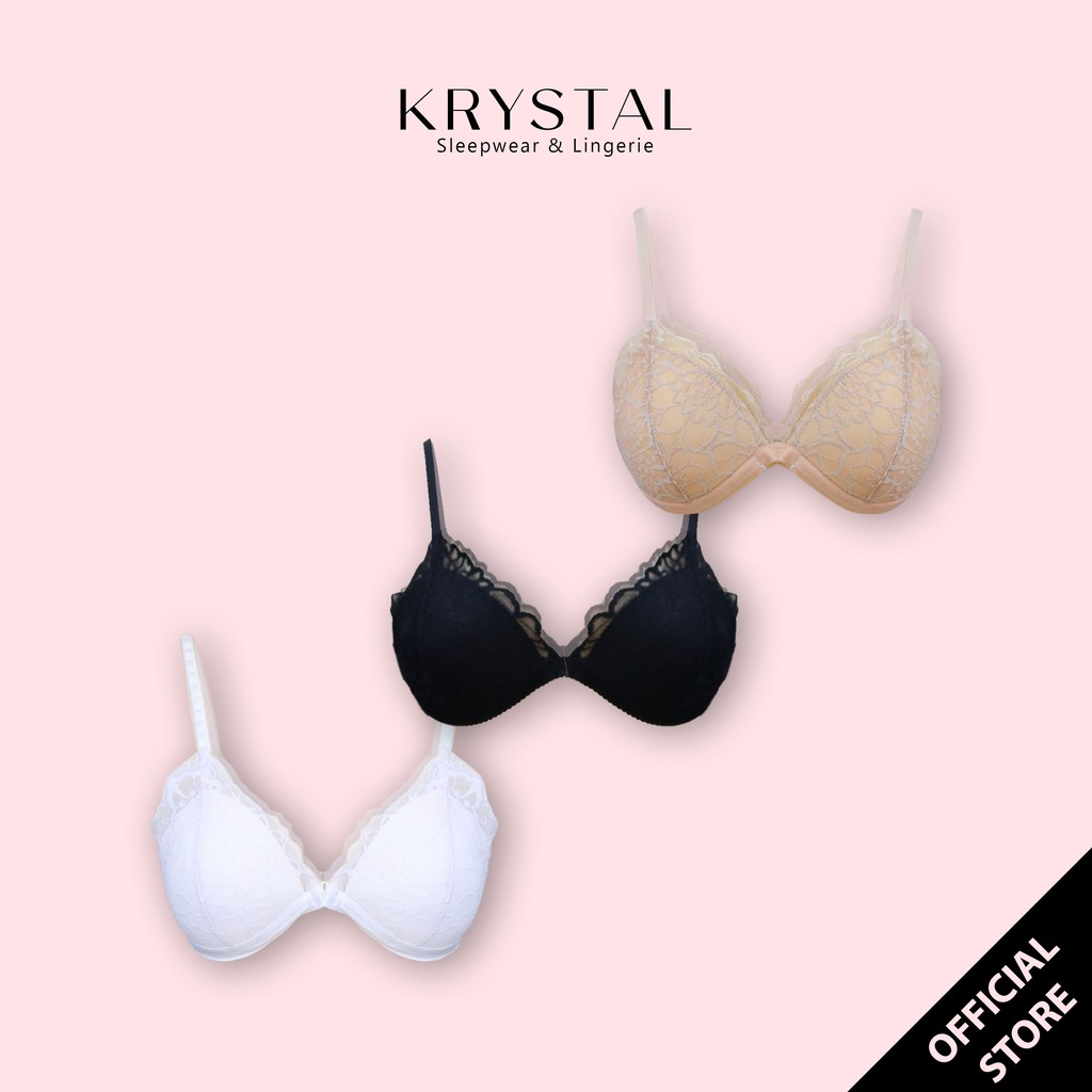 Áo lót bra ren basic không gọng mút vừa có nâng KRYSTAL KA03 | BigBuy360 - bigbuy360.vn