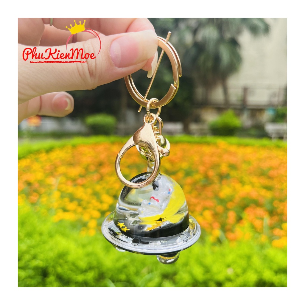 Móc chìa khóa phi hành gia chứa nước màu đen hottrend, hàng loại 1