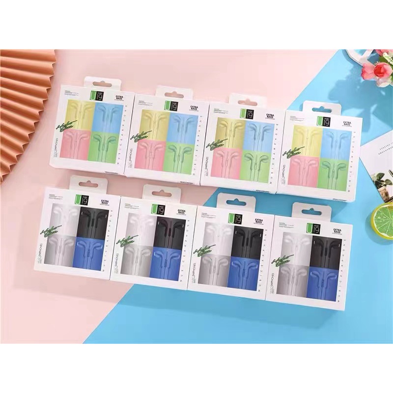 Còn Hàng Macarone Màu Có Dây Điện Thoại Di Động Tai Nghe Tai Nghe Nhét Tai U19 Hoạt Hình Học Sinh Tai Nghe Nhạc Qua Tai 1.2M Tai Nghe Chụp Tai có Mic Cá Tuyết