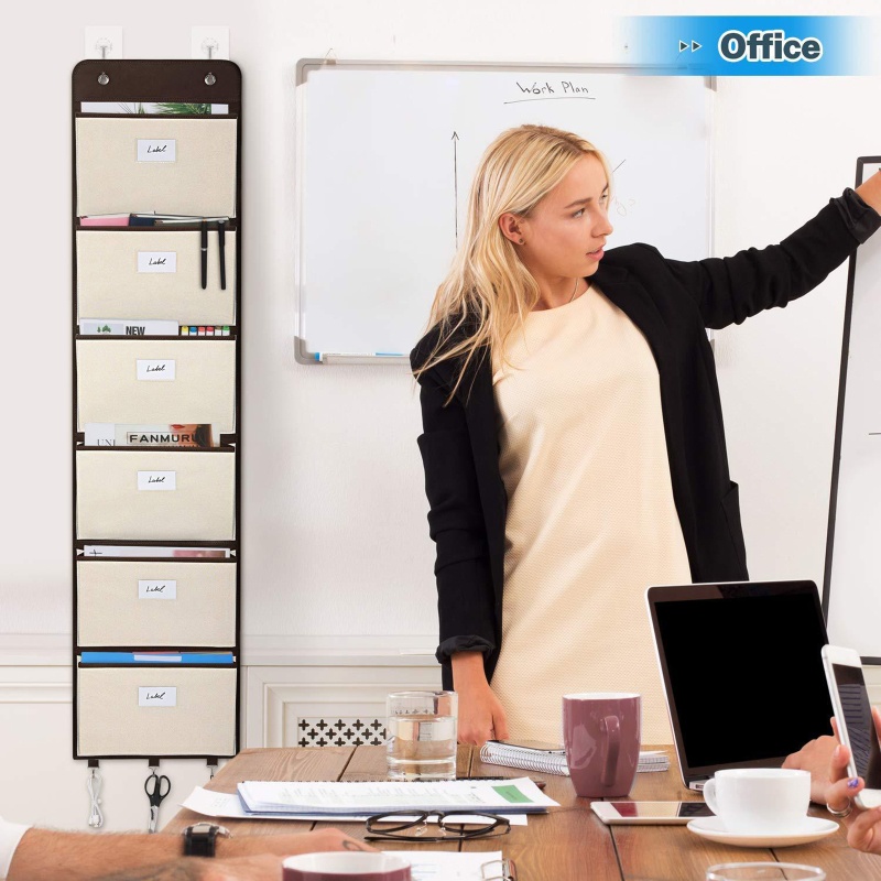 Khay Đựng Tài Liệu / Tạp Chí 6 Ngăn Gắn Tường Tiện Dụng