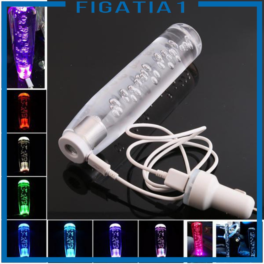 Núm Gạt Cần Số Xe Hơi / Xe Tải Bằng Acrylic Dài 20cm Có Đèn LED 7 Màu figatia1