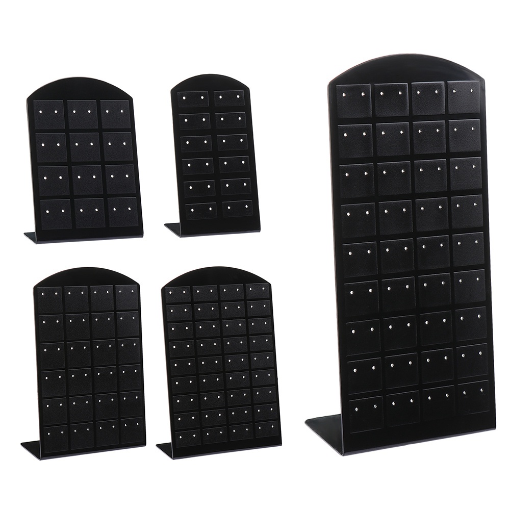 Giá Đỡ Trưng Bày Khuyên Tai/Dây Chuyền Bằng Kim Loại 3 Kích Thước Màu Trắng/Đen