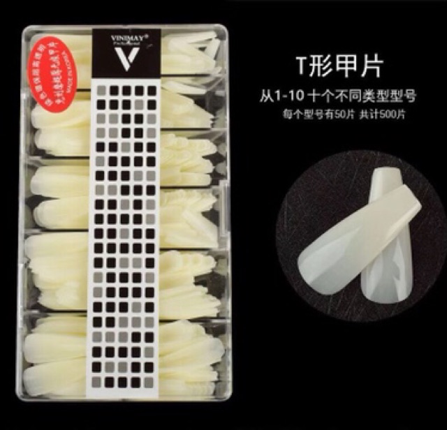 Móng úp form thang dẻo dài đẹp chuẩn vinimay 500 móng