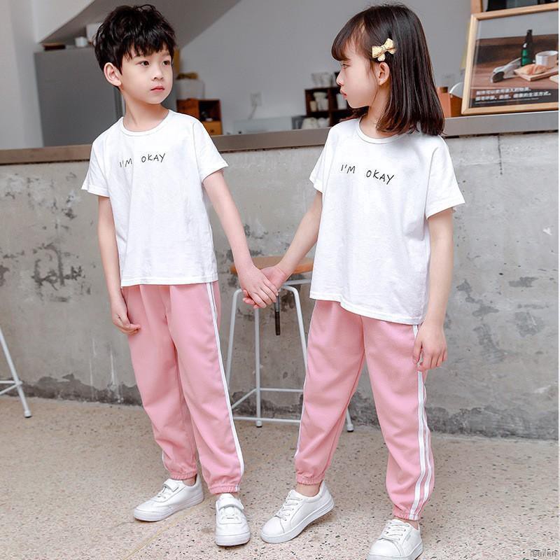 ruiaike  Baby Girls Summer Mosquito Bites Pants Sports Casual Toddler Boys Striped Elastic Waist Trousers