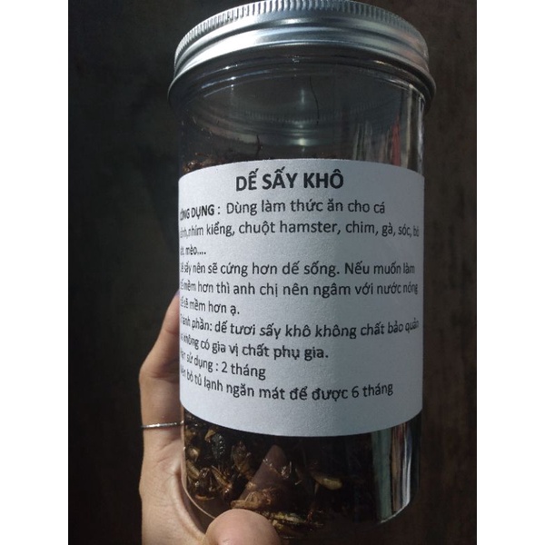DẾ SẤY KHÔ 100GRAM THỨC ĂN CHO CÁ CẢNH NHÍM CHIM GÀ BÒ SÁT CHUỘT HAMSTER MÈO ....