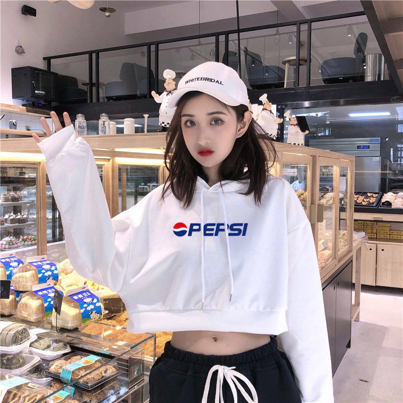 Áo Hoodie Pepsi Phong Cách Harajuku Hàn Quốc