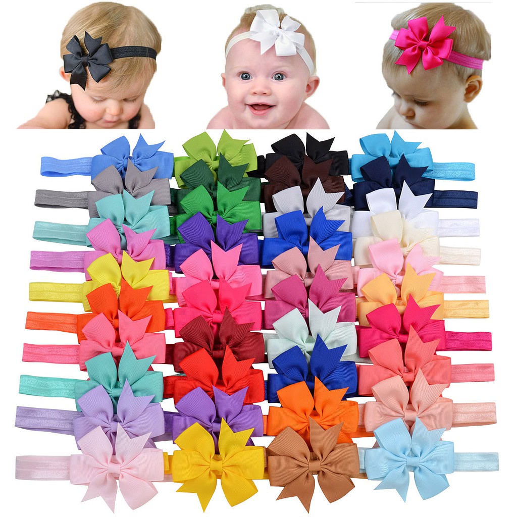 Băng đô KIDSBOWS co giãn đính nơ đáng yêu dành cho bé gái