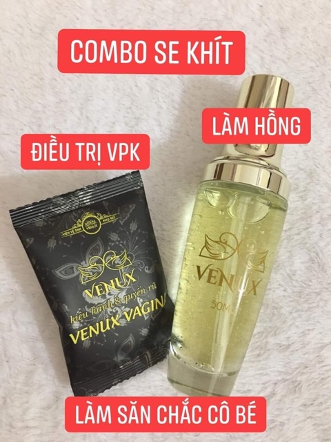 Bộ combo Venux vệ sinh se khít +gel tinh chất vàng 24k làm hồng vùng kín