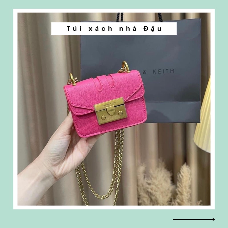 Túi xách nữ Túi đeo chéo mini khoá dây xích sang chảnh
