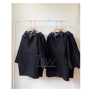 Áo khoác kaki dáng dài cổ bẻ