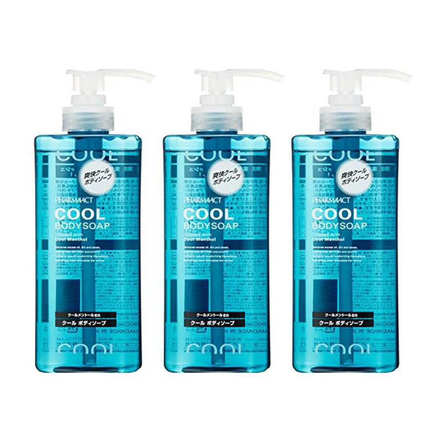 SỮA TẮM CHO NAM COOL BODY SOAP PHARMAACT Nhật Bản 600ml hương bạc hà mát lạnh . [hàng nội địa xuất khẩu]