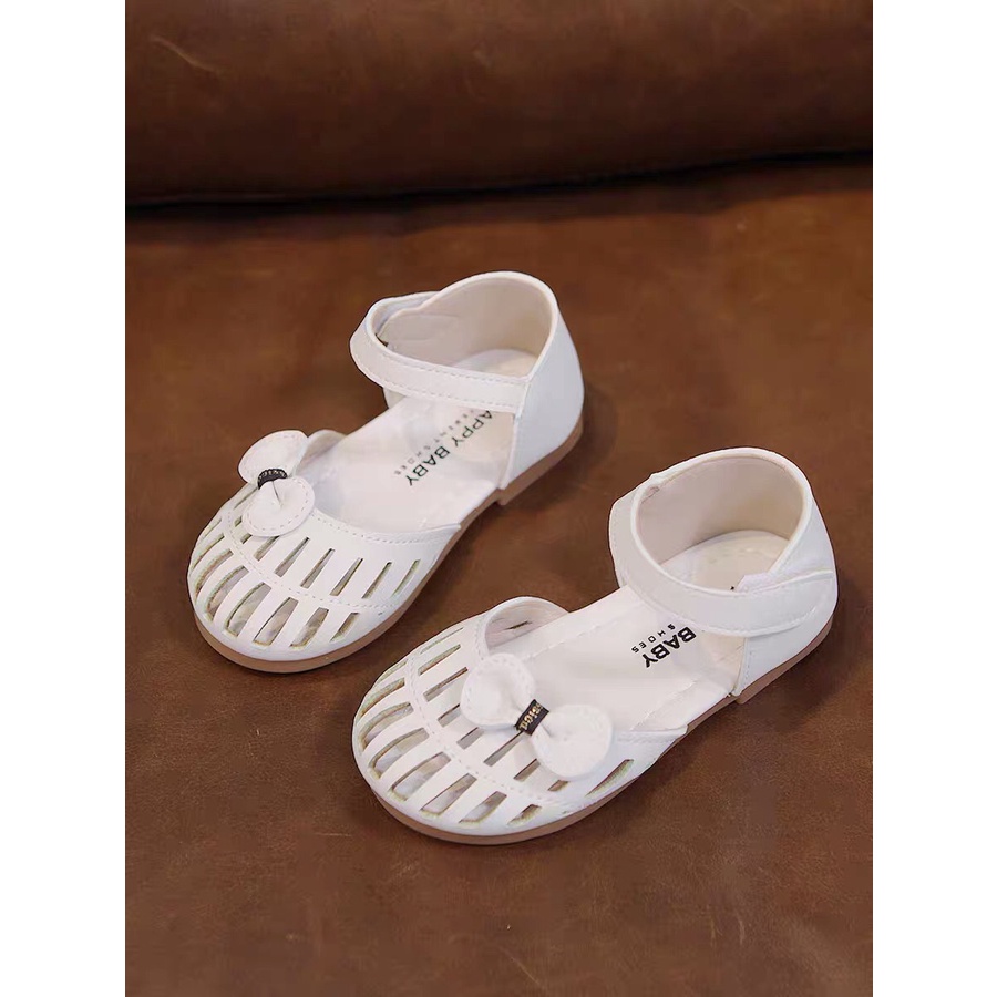 sandal bé gái - giày búp bê cho bé đế dẻo, da mềm nơ xinh xắn baby shark  1093 1095