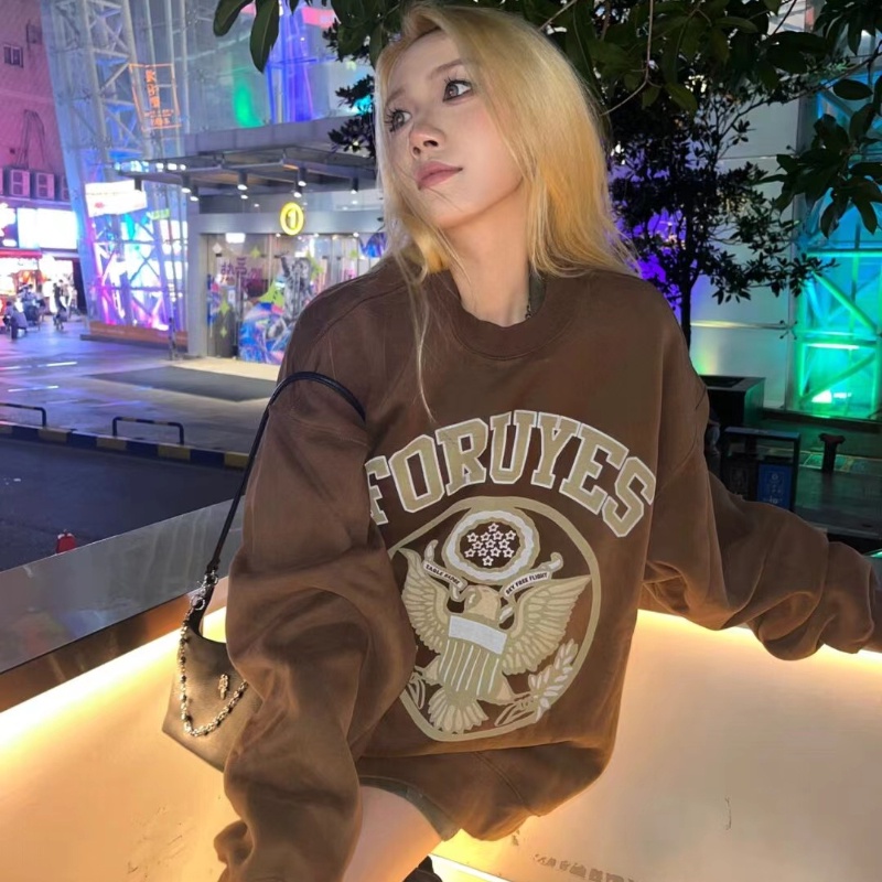 NRVP Mới Áo Thun Tay Dài Dáng Rộng In Chữ Phong Cách Hàn Quốc 2023