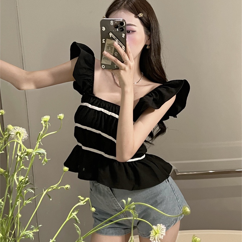 Áo Sơ Mi Không Tay Cổ Vuông Thời Trang Dành Cho Nữ