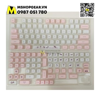 Keycap XDA Meow Meow pbt dye-sub 138 keys lắp được nhiều layout bàn phím cơ custom – Khuôn mới – Chất lượng tốt hơn