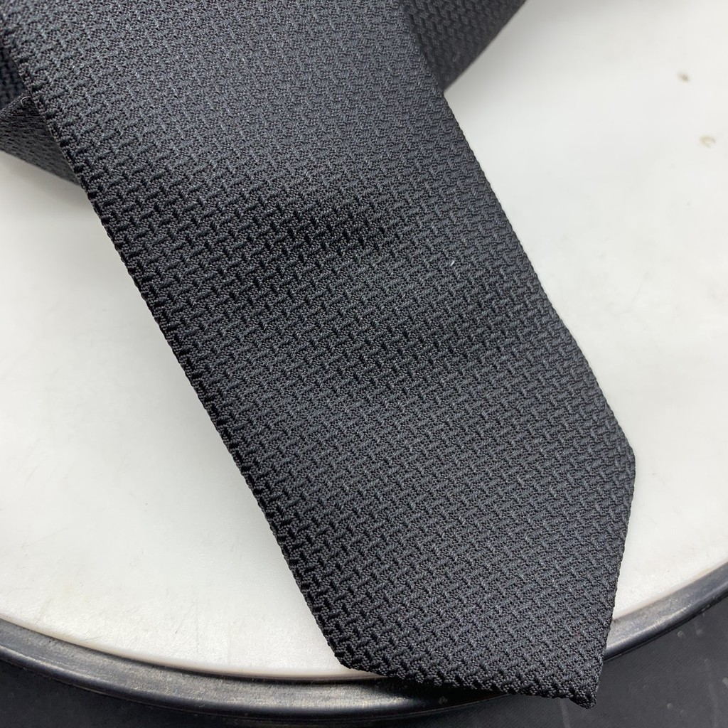 Cà vạt nam 5cm thắt sẵn- cavat lười chú rể kiểu dáng hàn quốc Giangpkc màu đen kẻ gân