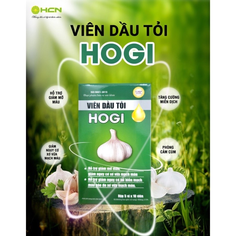 Viên dầu tỏi Hogi tăng sức đề kháng giảm nguy cơ tai biến