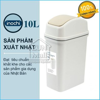 Thùng Rác Nhựa Cao Cấp Nắp Lật 10 Lít Inochi Nhật Bản - Phù Hợp Với Không Gian Sống Hiện Đại
