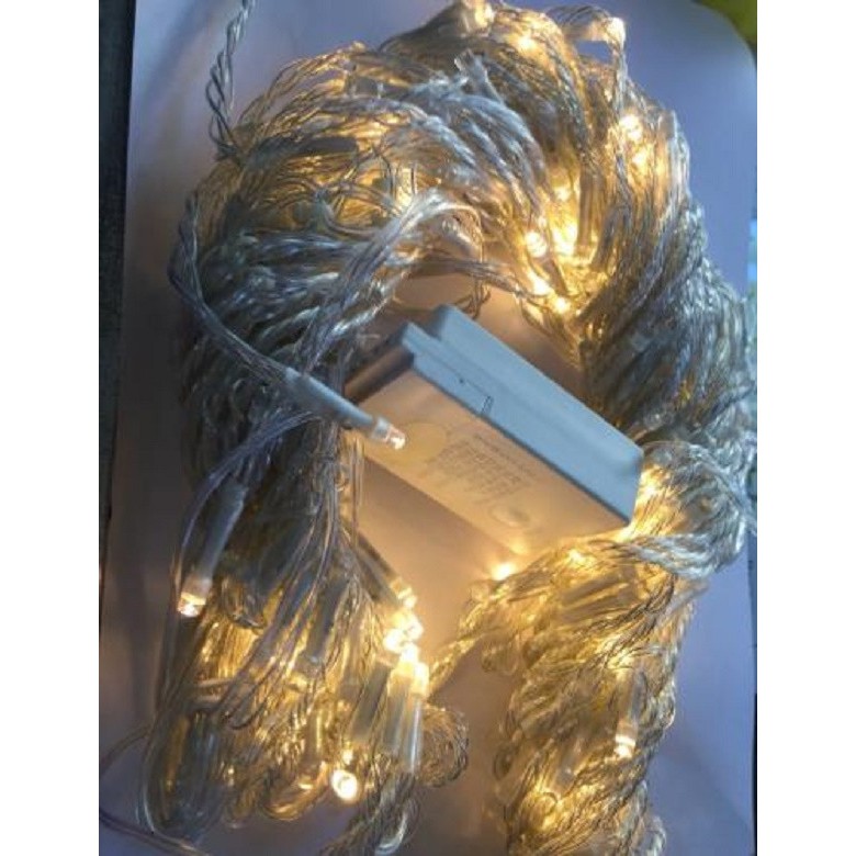 [ Hàng chất lượng ] Dây đèn LED rèm 8mx0.6m 40 sợi, dây đèn chớp tắt, đèn trang trí noel