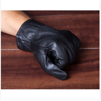 (Da cừu lót nỉ) Gang tay da thật nam Capacci