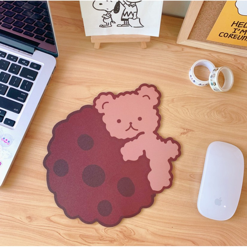 Lót chuột cute laptop - BinaShop - Gấu nâu