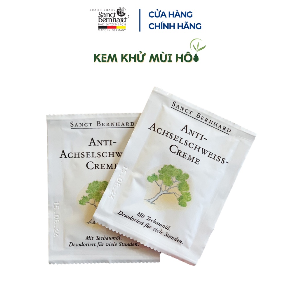 Kem khử mùi hôi nách Sanct Bernhard (3ml) tinh chất tràm trà