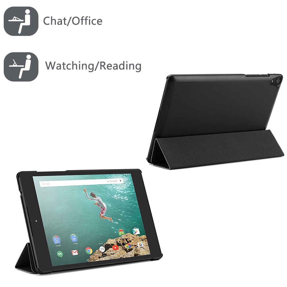 Bao da PU màu trơn có giá đứng thiết kế siêu mỏng cho Google Nexus 9 Tablet | WebRaoVat - webraovat.net.vn