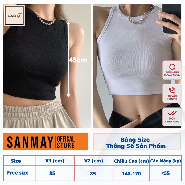 Áo Tank Body Ba Lỗ Cá Tính Freesize 40-55KG