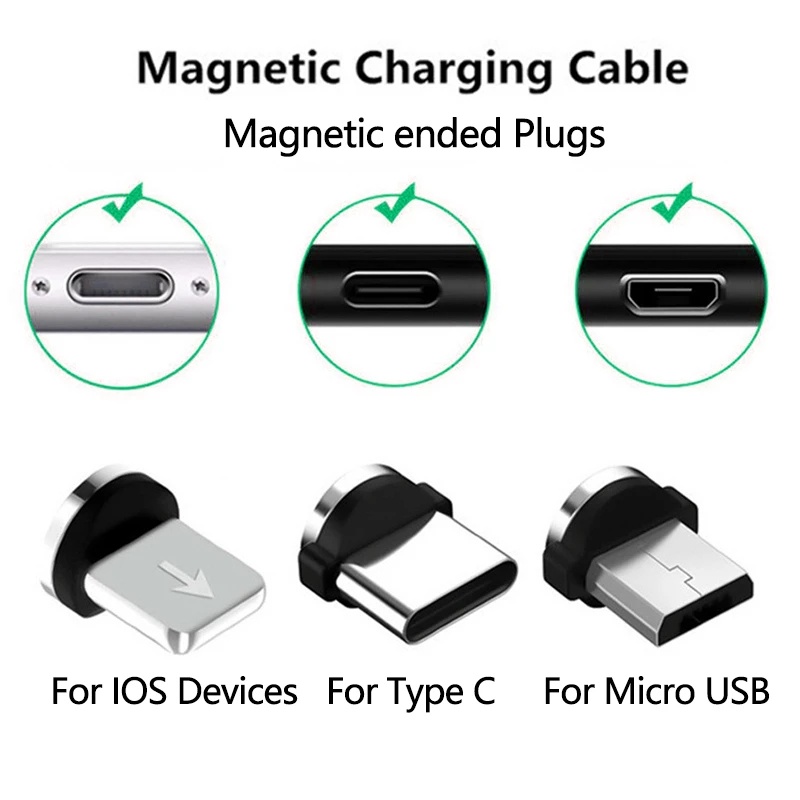 Đầu cắm nam châm tròn micro USB type C Aresko chống bụi cho điện thoại