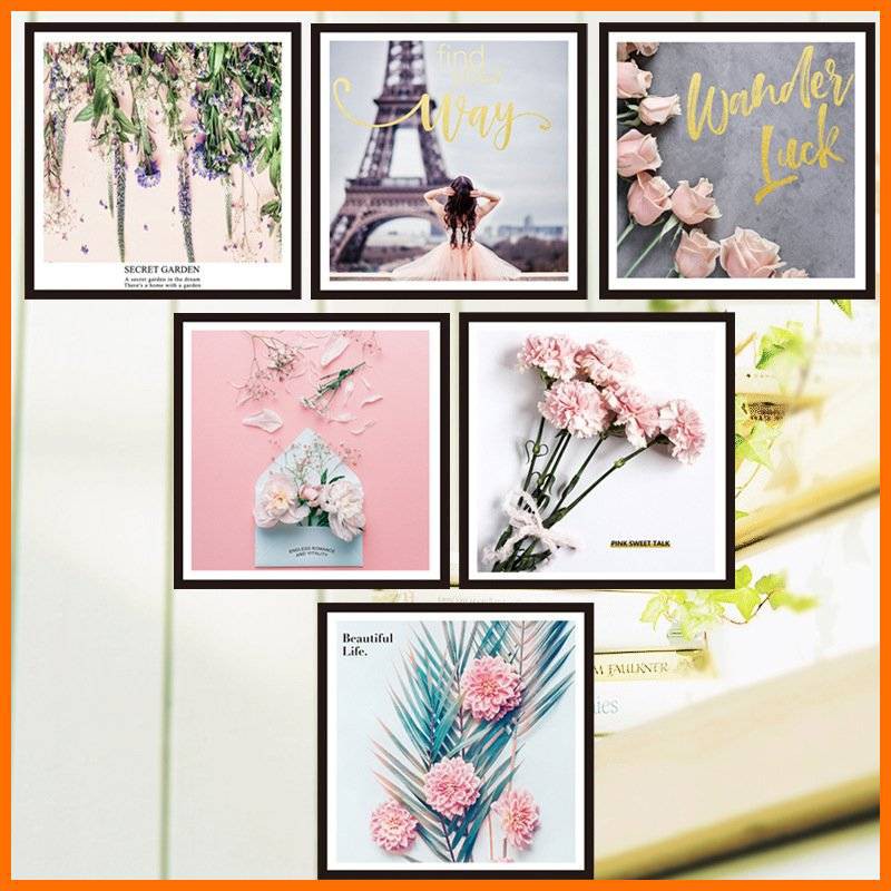 Decal dán tường decor khung ảnh mẫu hàn quốc trang trí phòng khách phòng ngủ
