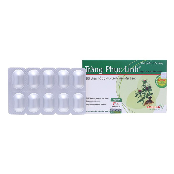 Tràng Phục Linh · Giúp bảo vệ niêm mạc đại tràng và nâng cao sức đề kháng đường ruột · Giúp tăng cường tiêu hóa