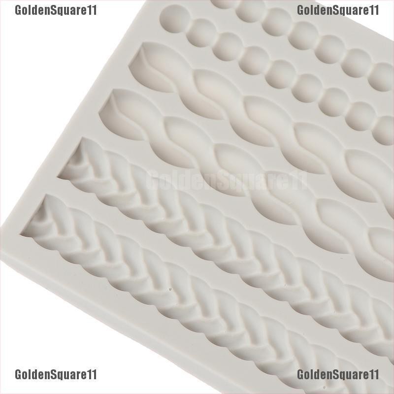 Khuôn Silicone Tạo Hình Ngọc Trai / Xoắn / Thắt Bím Trang Trí Bánh